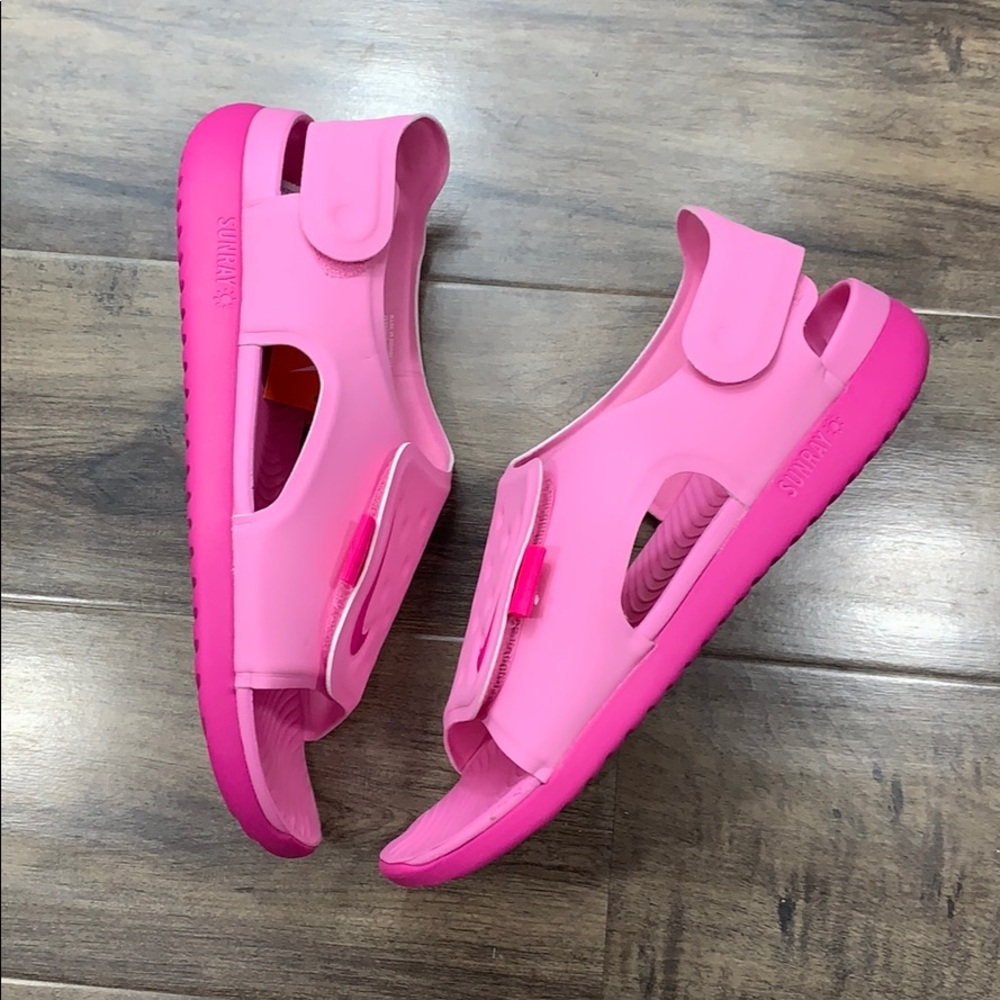 NIKE SUNRAY ADJUST 5 (GS/PS) Psychic Pink/Laser - Picture 8 of 16